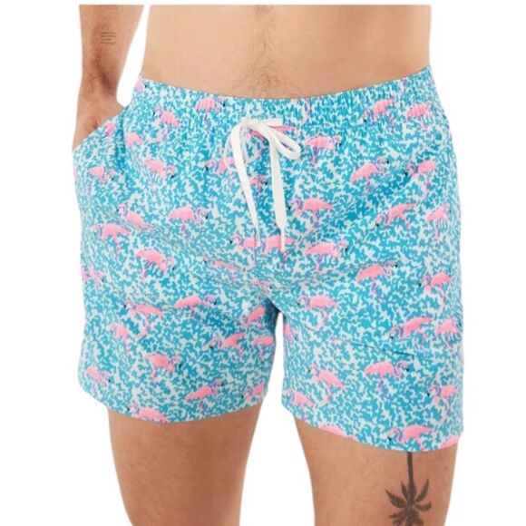 Chubbies Men's Classic 5.5" Swim Trunks Domingo Flamingo Pattern Size Medium - Picture 1 of 6